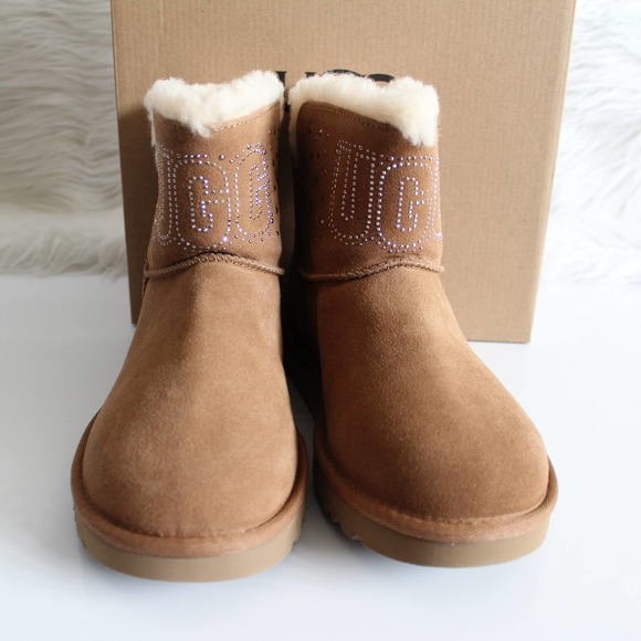 Ugg Classic Gem Mini Boot in Chestnut - Picture 5 of 15